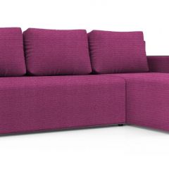 Диван угловой Алиса 3 Shaggy FUCHSIA - TEOS BLACK в Краснокамске - krasnokamsk.mebel24.online | фото