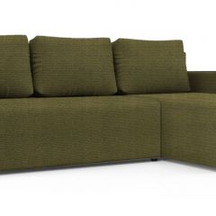 Диван угловой Алиса 3 Shaggy GREEN - TEOS BLACK в Краснокамске - krasnokamsk.mebel24.online | фото