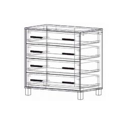 Комод 4 ящика "Лофт 8" в Краснокамске - krasnokamsk.mebel24.online | фото 2