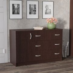 Комод Лофт (3 ящика/1 дверца) Венге в Краснокамске - krasnokamsk.mebel24.online | фото