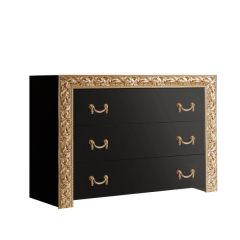 Комод Тиффани Premium черная/золото (ТФКМ-1(П) в Краснокамске - krasnokamsk.mebel24.online | фото