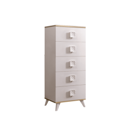 Комод узкий Диора слоновая кость/золото (ДКМ-2) в Краснокамске - krasnokamsk.mebel24.online | фото