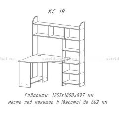 Компьютерный стол №19 (Анкор темный) в Краснокамске - krasnokamsk.mebel24.online | фото 3