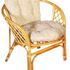 Кресло Багама, подушки светлые обычные шенил (Мёд) в Краснокамске - krasnokamsk.mebel24.online | фото 1