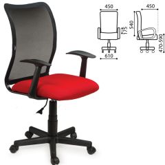 Кресло BRABIX "Spring MG-307" (красное/черное TW) 531405 в Краснокамске - krasnokamsk.mebel24.online | фото 2