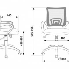 Кресло Бюрократ CH-695N/BLACK черный TW-01 черный TW-11 в Краснокамске - krasnokamsk.mebel24.online | фото 3