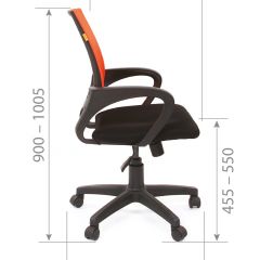 Кресло для оператора CHAIRMAN 696 black (ткань TW-11/сетка TW-69) в Краснокамске - krasnokamsk.mebel24.online | фото 5