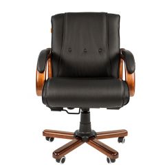 Кресло для руководителя CHAIRMAN  653 М (Кожа) Черное в Краснокамске - krasnokamsk.mebel24.online | фото 2