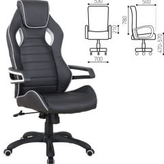 Кресло компьютерное BRABIX "Techno Pro GM-003" (черное/серое, вставки серые) 531814 в Краснокамске - krasnokamsk.mebel24.online | фото 2