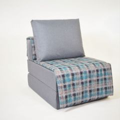 Кресло-кровать бескаркасное Харви (серый-квадро азур) в Краснокамске - krasnokamsk.mebel24.online | фото