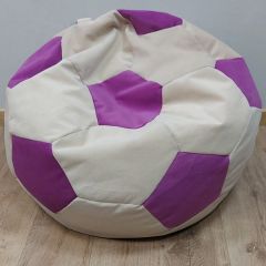 Кресло-мешок Мяч M (Nice Vanilla-Shaggy Fuchsia) в Краснокамске - krasnokamsk.mebel24.online | фото