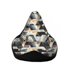 Кресло-мешок XL Snow Brown-Black в Краснокамске - krasnokamsk.mebel24.online | фото