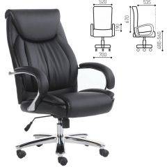 Кресло офисное BRABIX "Advance EX-575" (хром/экокожа/черное) 531825 в Краснокамске - krasnokamsk.mebel24.online | фото 1