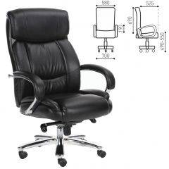 Кресло офисное BRABIX "Direct EX-580" (хром/рециклированная кожа/черное) 531824 в Краснокамске - krasnokamsk.mebel24.online | фото