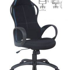 Кресло офисное BRABIX PREMIUM "Force EX-516" (ткань черная/вставки синие) 531572 в Краснокамске - krasnokamsk.mebel24.online | фото 2