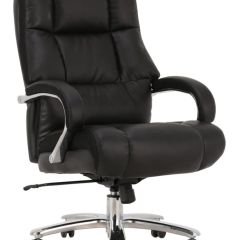 Кресло офисное BRABIX PREMIUM "Bomer HD-007" (рециклированная кожа, хром, черное) 531939 в Краснокамске - krasnokamsk.mebel24.online | фото