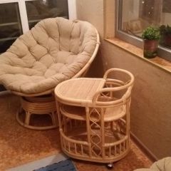 Кресло Папасан вращающийся 23/01В с подушкой (Натуральный) в Краснокамске - krasnokamsk.mebel24.online | фото 3