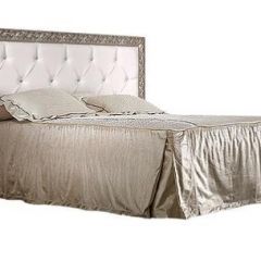Кровать 2-х спальная(1,6 м)Тиффани Premium черная/серебро с мягким элементом со стразами с подъемным механизмом (ТФКР-2[3][7](П) в Краснокамске - krasnokamsk.mebel24.online | фото