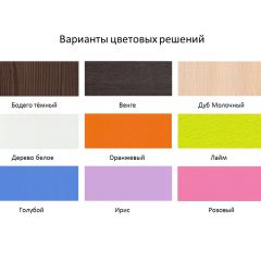 Кровать 2-х ярусная Юниор 1 без бортика (800*1900) Белое дерево, Анкор темный, Венге, Дуб сонома в Краснокамске - krasnokamsk.mebel24.online | фото 4