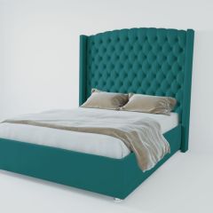 Кровать Берлин ЛЮКС с ПМ 900 (велюр бирюзовый) в Краснокамске - krasnokamsk.mebel24.online | фото 3