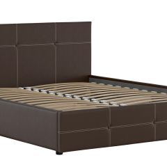 Кровать двойная Синди 160 + ортопед + ПМ + дно (арт. Марика 468 к/з (шоколад)) в Краснокамске - krasnokamsk.mebel24.online | фото 2