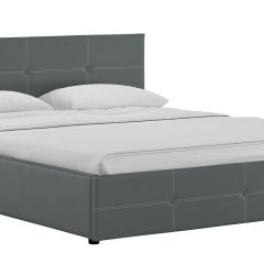 Кровать двойная Синди 160 + ортопед + ПМ + дно (арт. Марика 485 к/з (серый)) в Краснокамске - krasnokamsk.mebel24.online | фото
