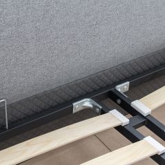 Кровать интерьерная Миа (1600) Купер 18/Кант Лайт 10 в Краснокамске - krasnokamsk.mebel24.online | фото 7