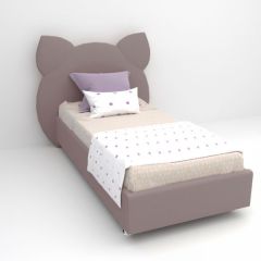Кровать Котя с ортопедическим основанием 800 (велюр темный-серый) в Краснокамске - krasnokamsk.mebel24.online | фото