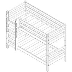 Кровать низкая с прямой лестницей Соня (Вариант 11) в Краснокамске - krasnokamsk.mebel24.online | фото 4