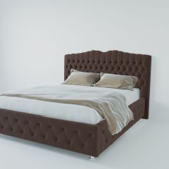 Кровать Нягань с ПМ 1600 (экокожа коричневая) в Краснокамске - krasnokamsk.mebel24.online | фото 2