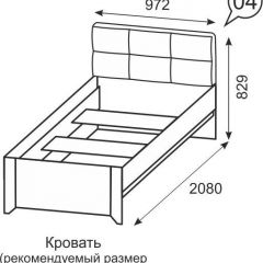 Кровать одинарная 900 Твист 04 в Краснокамске - krasnokamsk.mebel24.online | фото