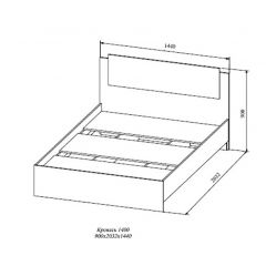 СОФИ СКР1400.1Кровать 1400 в Краснокамске - krasnokamsk.mebel24.online | фото 2