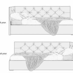 Кровать угловая Лилу интерьерная +основание (120х200) в Краснокамске - krasnokamsk.mebel24.online | фото 2