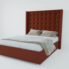 Кровать Венеция ЛЮКС с ПМ 1200 (велюр бордо) в Краснокамске - krasnokamsk.mebel24.online | фото 3