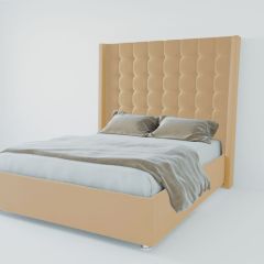 Кровать Венеция ЛЮКС с ПМ 800 (экокожа бежевая) в Краснокамске - krasnokamsk.mebel24.online | фото 2