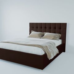 Кровать Венеция с ПМ 1200 (экокожа коричневая) в Краснокамске - krasnokamsk.mebel24.online | фото 2