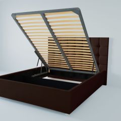 Кровать Венеция с ПМ 1200 (экокожа коричневая) в Краснокамске - krasnokamsk.mebel24.online | фото