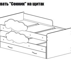 Кровать выкатная Соник (800*1900) в Краснокамске - krasnokamsk.mebel24.online | фото 2