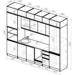 Кухонный гарнитур Адажио люкс 3000 мм в Краснокамске - krasnokamsk.mebel24.online | фото 2