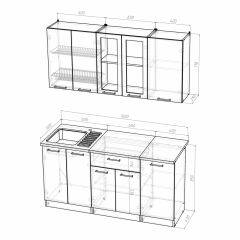 Кухонный гарнитур Инна стандарт 1600 в Краснокамске - krasnokamsk.mebel24.online | фото 3