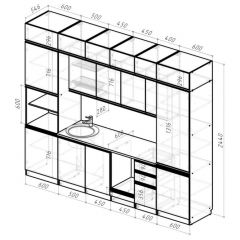 Кухонный гарнитур Лоретта люкс 3000 мм в Краснокамске - krasnokamsk.mebel24.online | фото 2