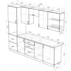 Кухонный гарнитур Прованс (2.8 м) с карнизом в Краснокамске - krasnokamsk.mebel24.online | фото 3