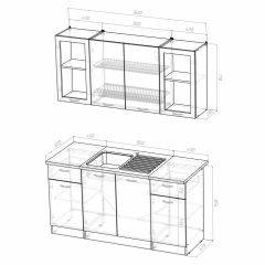 Кухонный гарнитур Сабрина стандарт 1600 в Краснокамске - krasnokamsk.mebel24.online | фото 3