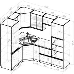 Кухонный гарнитур Симфония оптима 1800х2400 мм в Краснокамске - krasnokamsk.mebel24.online | фото 2