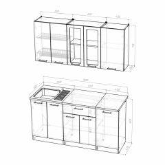 Кухонный гарнитур Светлана стандарт 1600 в Краснокамске - krasnokamsk.mebel24.online | фото 3