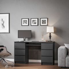 МОРИ МС-2 Стол 6 ящиков (графит) в Краснокамске - krasnokamsk.mebel24.online | фото