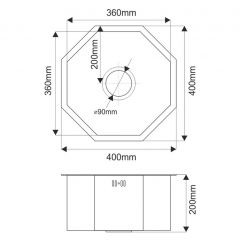 Мойка D400G Octavia MELANA Profline 1,2/200 ЗОЛОТО врезная фигурная D400G в Краснокамске - krasnokamsk.mebel24.online | фото 3