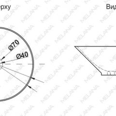 Накладная раковина melana mln-7020-b1+b18 (t4006hb1+b18 ) (сине-черная) в Краснокамске - krasnokamsk.mebel24.online | фото 2