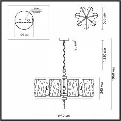 Подвесная люстра Odeon Light Elegante 4878/7 в Краснокамске - krasnokamsk.mebel24.online | фото 4