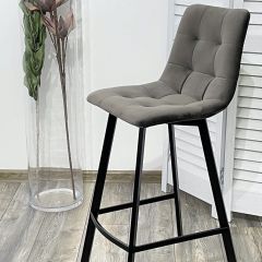 Полубарный стул CHILLI-QB SQUARE графит #14, велюр / черный каркас (H=66cm) М-City в Краснокамске - krasnokamsk.mebel24.online | фото 4